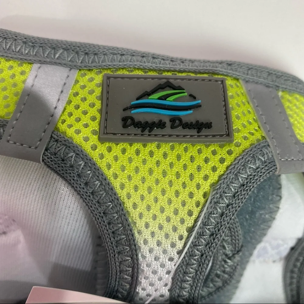 American River ultra choke free harness Sz XXS New yellow & gray Doggie Design